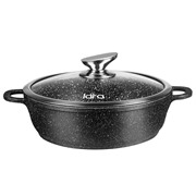 Сотейник LARA LR02-211 Rio Choco 24*7,5см, 2,9л, мрамор, индукц.