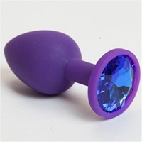 Luxurious Tail Анальная пробка, фиолетовая 
С синим кристаллом