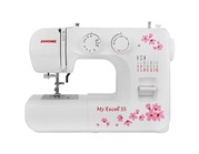 Швейная машина Janome MX 55, 15 операций, обметочная, потайная, эластичная строчка, белый