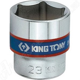 Головка торцевая стандартная шестигранная 3/8", 23 мм, KING TONY, 333523M