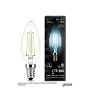  Gauss Лампа Gauss LED Filament Candle E14 5W 4100К 103801205