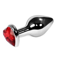 LoveToy Silver Heart, красный
Анальная втулка с красным кристаллом в форме сердца