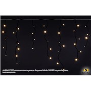  Sneha A-012AR YL светодиодная гирлянда "бахрома" 3x0.6м 140LED черный провод