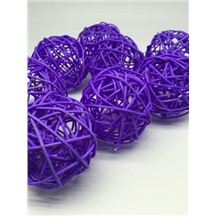 Ротанговые шары 7см В упаковке 8 шт. Цвет: лаванда (lavender)