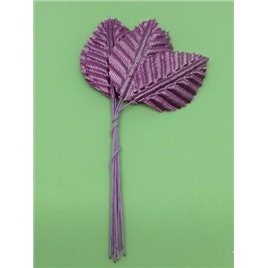 Листочки декоративные 3,2см х 5см. Цвет: 138 corall (коралловый). Упак 12 листочков.