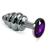 LoveToy Silver Spiral, фиолетовый
Серебристая анальная втулка с фиолетовым кристаллом