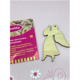 Деревянная заготовка "Ангел", Размер: 7*5см, арт. м92-7