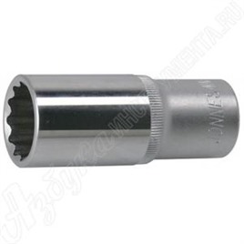 Головка торцевая глубокая 12-гранная (1/2"DR; 25 мм), JONNESWAY, S04HD4725