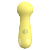 Toy Joy Cara Small Wand Massager, желтыйКомпактный вибромассажер с круглой головкой