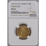Червонец Сеятель 1923 NGC MS 63