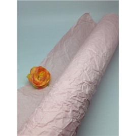 Бумага жатая, однотонная, Ширина: 70-75см, намотка: 5м (светло-розовая, RP/03)