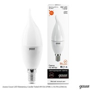 Gauss Лампа Gauss LED Elementary Candle Tailed 6W E14 2700K 1/10/50 (LD34116)