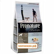 Сухой корм Pronature Holistic для собак (для кожи и шерсти) лосось с рисом (2.72 кг)