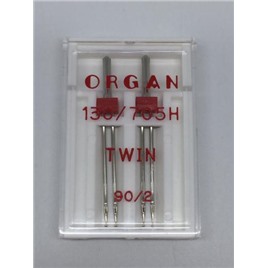 Иглы ORGAN двойные 130/705H №2-90 (в упак 2шт) пластиковая упак