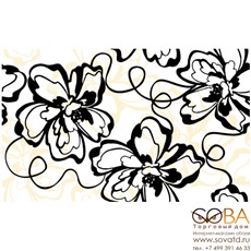 Декор Монро черный  /09-00-04-050-0/ /94-00-04-50/  40х25  10шт купить по лучшей цене в интернет магазине стильных обоев Сова ТД. Доставка по Москве, МО и всей России