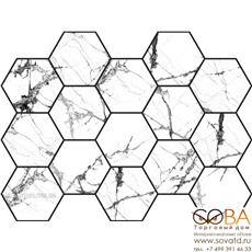 Мозаика Pamesa  Malla Hex Cr Lux Iceberg White 22.5 x 32.5 купить по лучшей цене в интернет магазине стильных обоев Сова ТД. Доставка по Москве, МО и всей России