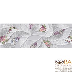 Керамическая плитка Eletto Ceramica Malwiya Grey Floris (24.2x70)см 506961101 (Россия) купить по лучшей цене в интернет магазине стильных обоев Сова ТД. Доставка по Москве, МО и всей России