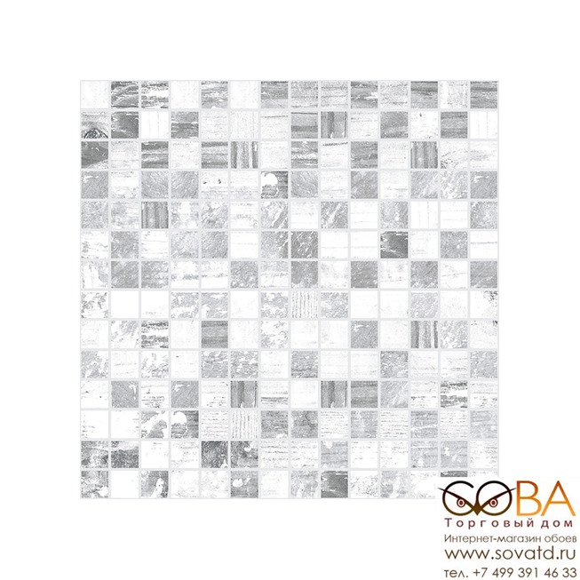 Мозаика Extra  серый+белый 30х30 купить по лучшей цене в интернет магазине стильных обоев Сова ТД. Доставка по Москве, МО и всей России