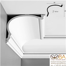 Карниз Orac Decor C343 Luxxus купить по лучшей цене в интернет магазине стильных обоев Сова ТД. Доставка по Москве, МО и всей России