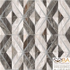 Декор Vitra  Bergamo Геометрический Микс Теплая гамма 7ЛПР 60х60 купить по лучшей цене в интернет магазине стильных обоев Сова ТД. Доставка по Москве, МО и всей России