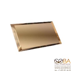 Плитка Прямоугольная зеркальная бронзовая  с фацетом 10мм ПЗБ1-02 - 480х120 мм/10шт купить по лучшей цене в интернет магазине стильных обоев Сова ТД. Доставка по Москве, МО и всей России