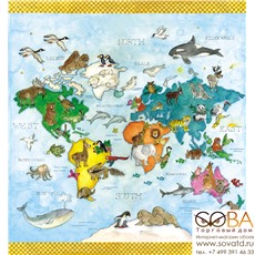 Панно Rasch Kids Club 834901 купить по лучшей цене в интернет магазине стильных обоев Сова ТД. Доставка по Москве, МО и всей России