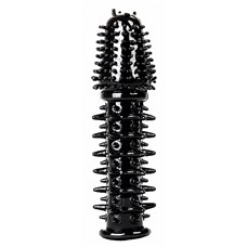 НасадкаThrilfing Silicone-Penis Extension Black SH-SHT120BLK