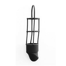 Насадка на пенис Ribbed Cockcage Black SH-SHT211BLK