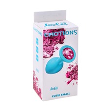 Анальная пробка Emotions Cutie Small Turquoise pink crystal 4011-06Lola