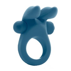 Виброкольцо Bunny Cockring Blue SH-MJU009BLU