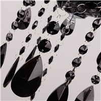 Подвесная хрустальная люстра "классика" чёрная