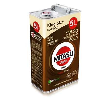 Моторное масло Mitasu Gold SN 0W-20 100% Synthetic (5л.)