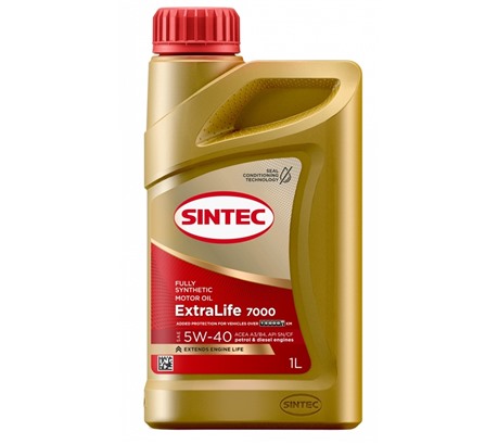 Моторное масло Sintec Extralife 7000 5W-40 SN/CF  A3/B4 (1л.)