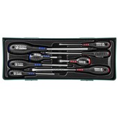 Набор отверток шлиц и крест   FULL STAR  SL 6,5х38-6,5х150 PH 1-3, 8 пр. в ложементе Jonnesway Jonnesway арт. 'D04PP08ST'