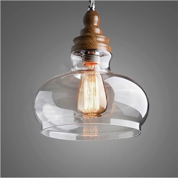 Подвесной деревянный светильник  